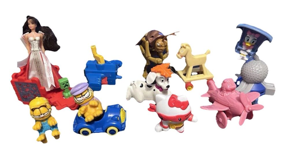 VTG Toys Mixed Lot 70s-2000s Disney McDonald’s Pixar Garfield Barbie Hello Kitty